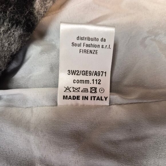 Italian Designer Felted Wool Coat by Sonia Gonnelli XS Dark Academia Avant Garde - Picture 8 of 9